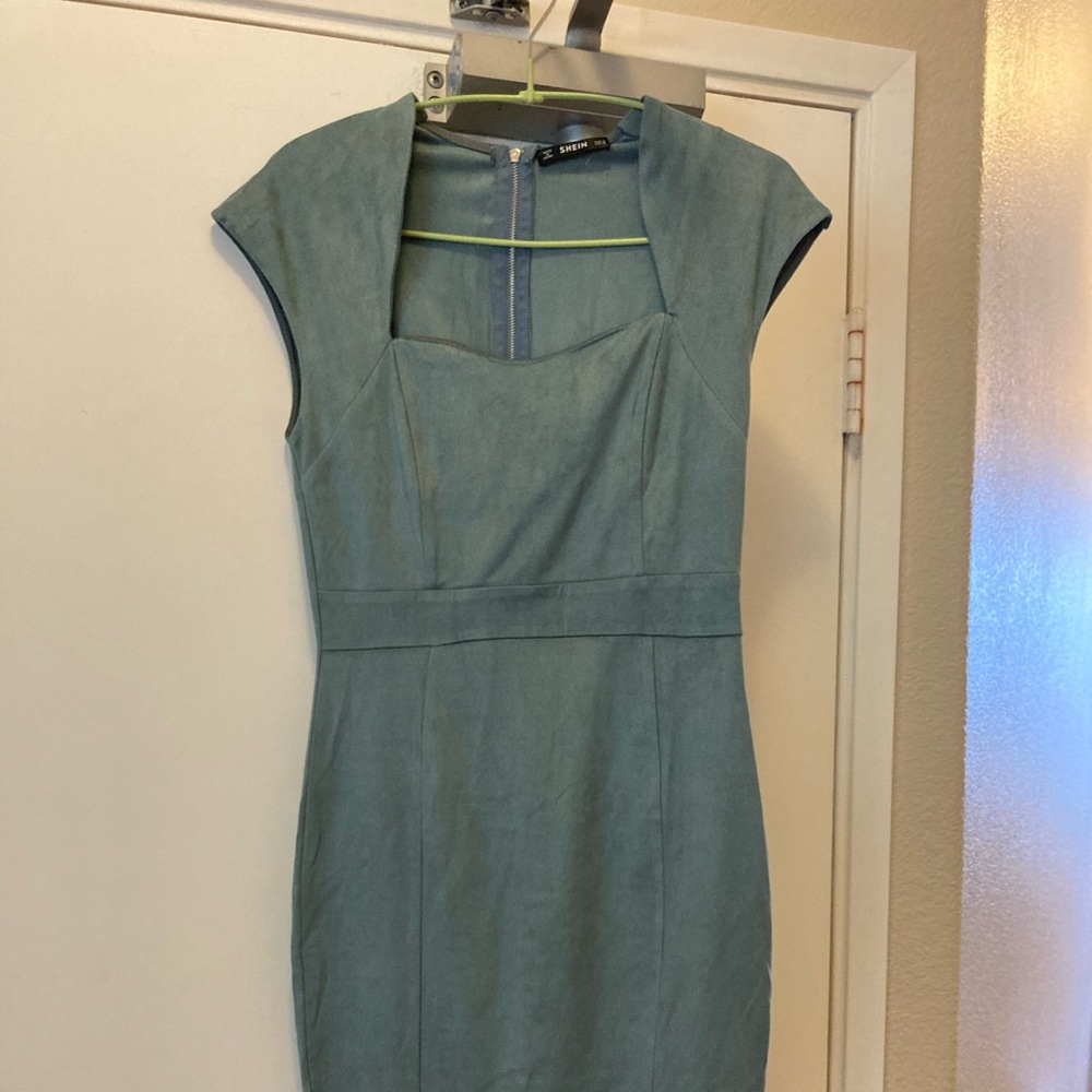 SHEIN suede bodycon dress
